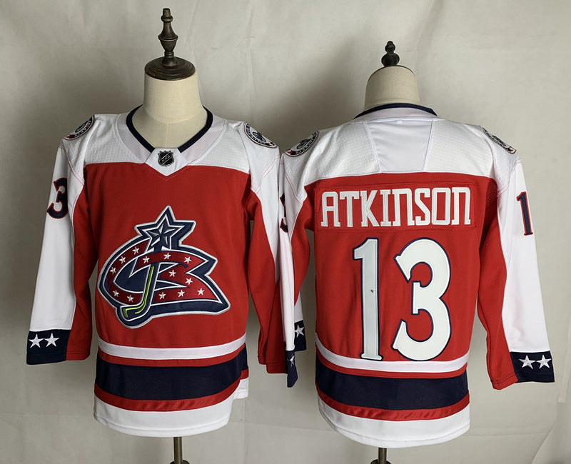 Men's Columbus Blue Jackets Cam Atkinson #13 Red Breakaway Player jersey