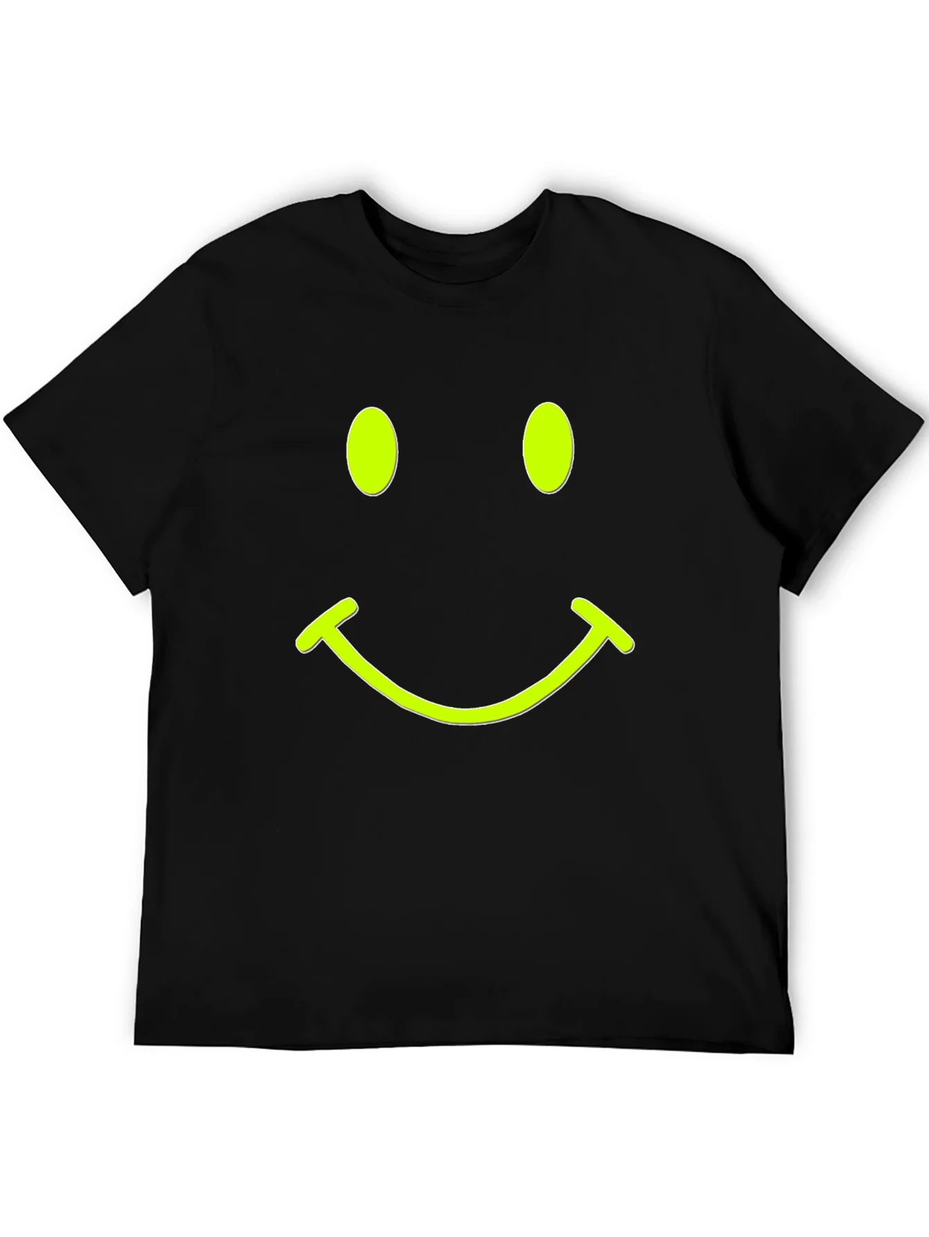 Smiley Face Black T-Shirt - Express Your Happy Side!