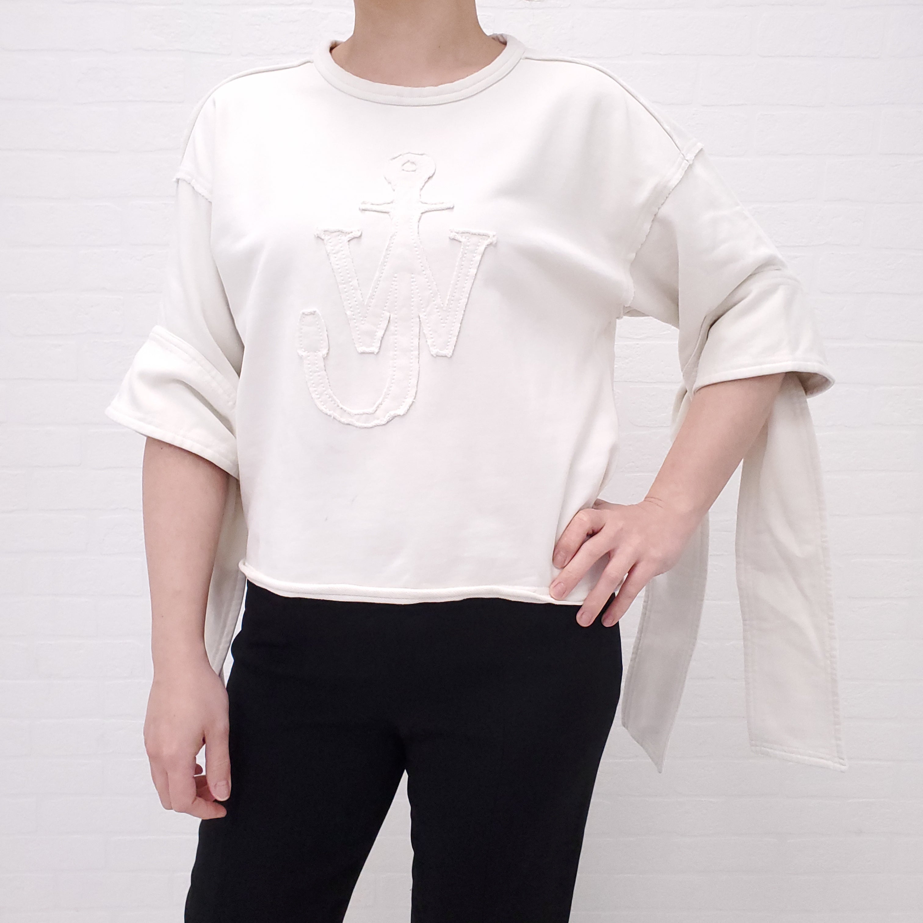 JW ANDERSON CREAM LOGO SWEATER - SIZE L