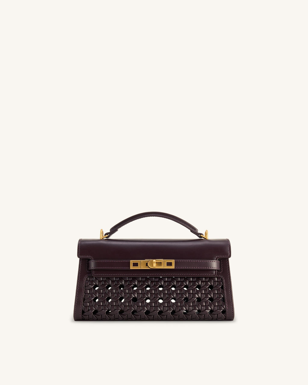 Noor Top Handle Bag - Dark Red