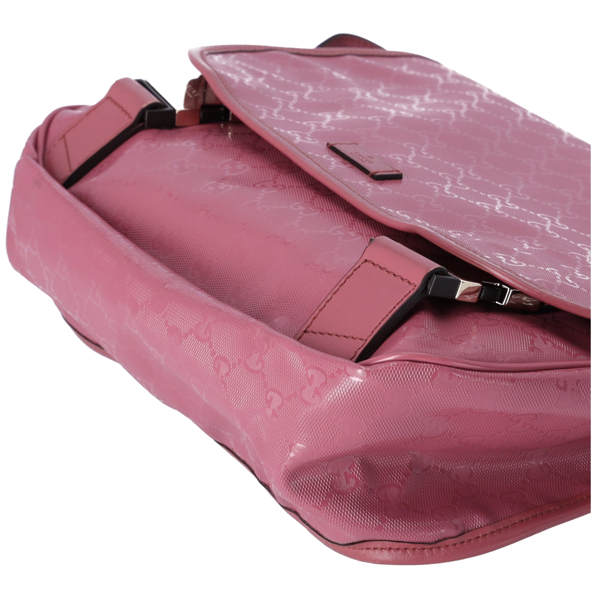 GUCCI Imprime Shoulder Bag 201732 Pink PVC Leather