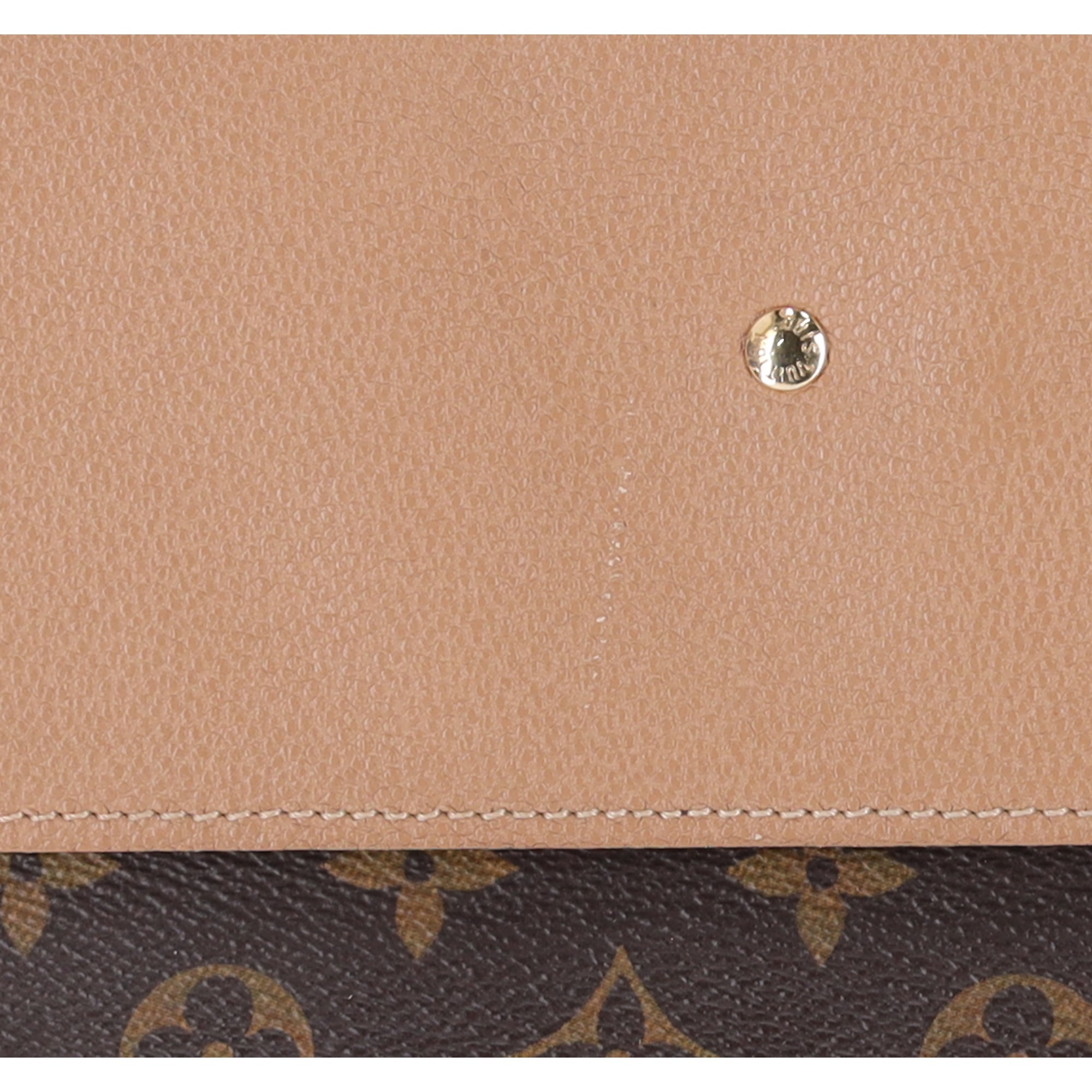Louis Vuitton Monogram Canvas Venus Satchel Brown Crossbody Tan Pink M53540