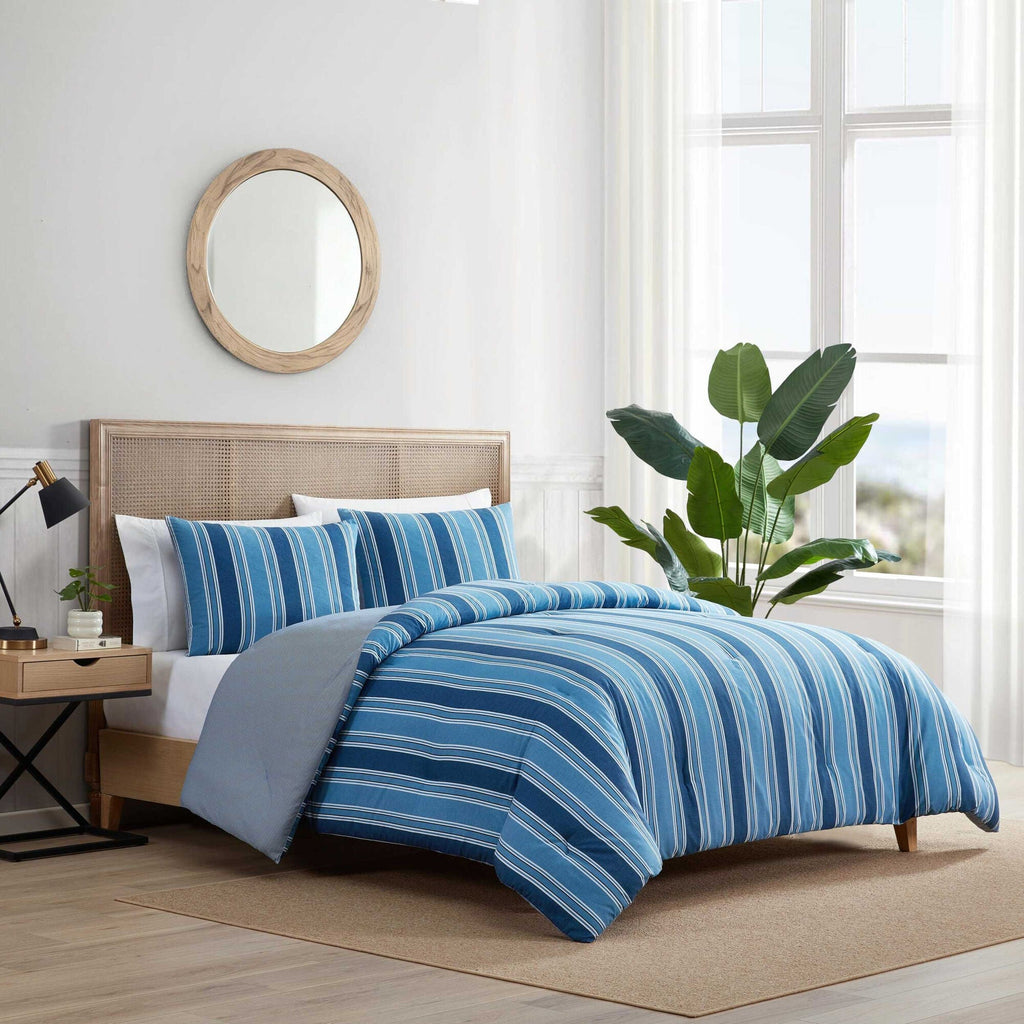 Nautica Gilpin Stripe Blue Twin Comforter Set