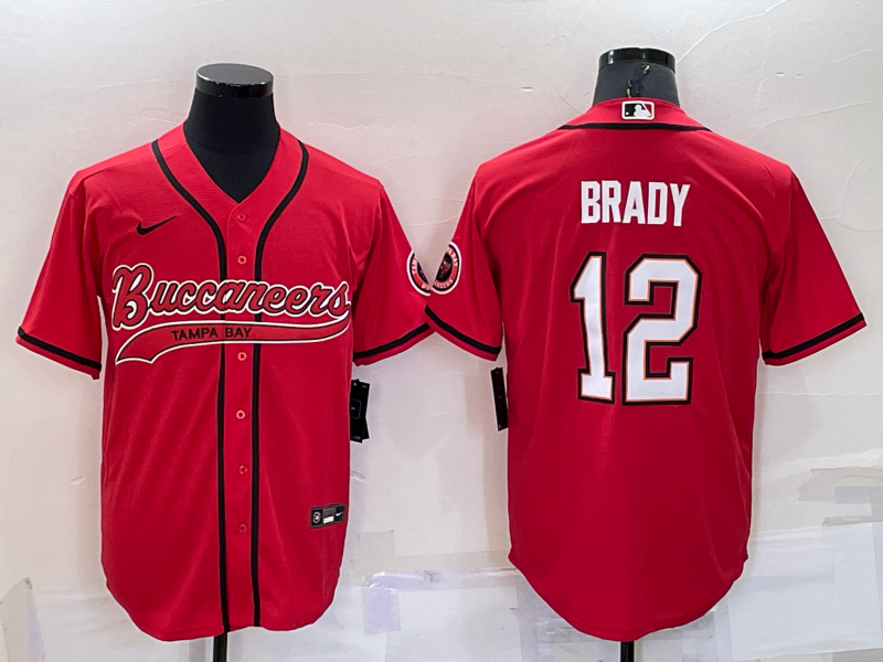 Men's Tampa Bay Buccaneers Tom Brady #12 Red Game jersey Joint Edition