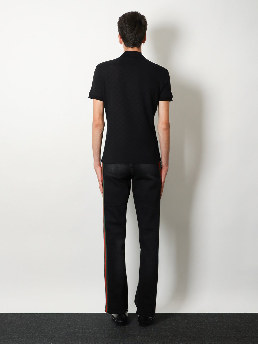 Gucci Men Gg Viscose Blend Polo Shirt