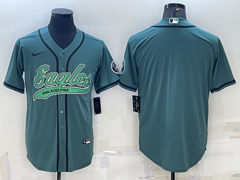 Men's Philadelphia Eagles Midnight Green Blank jersey