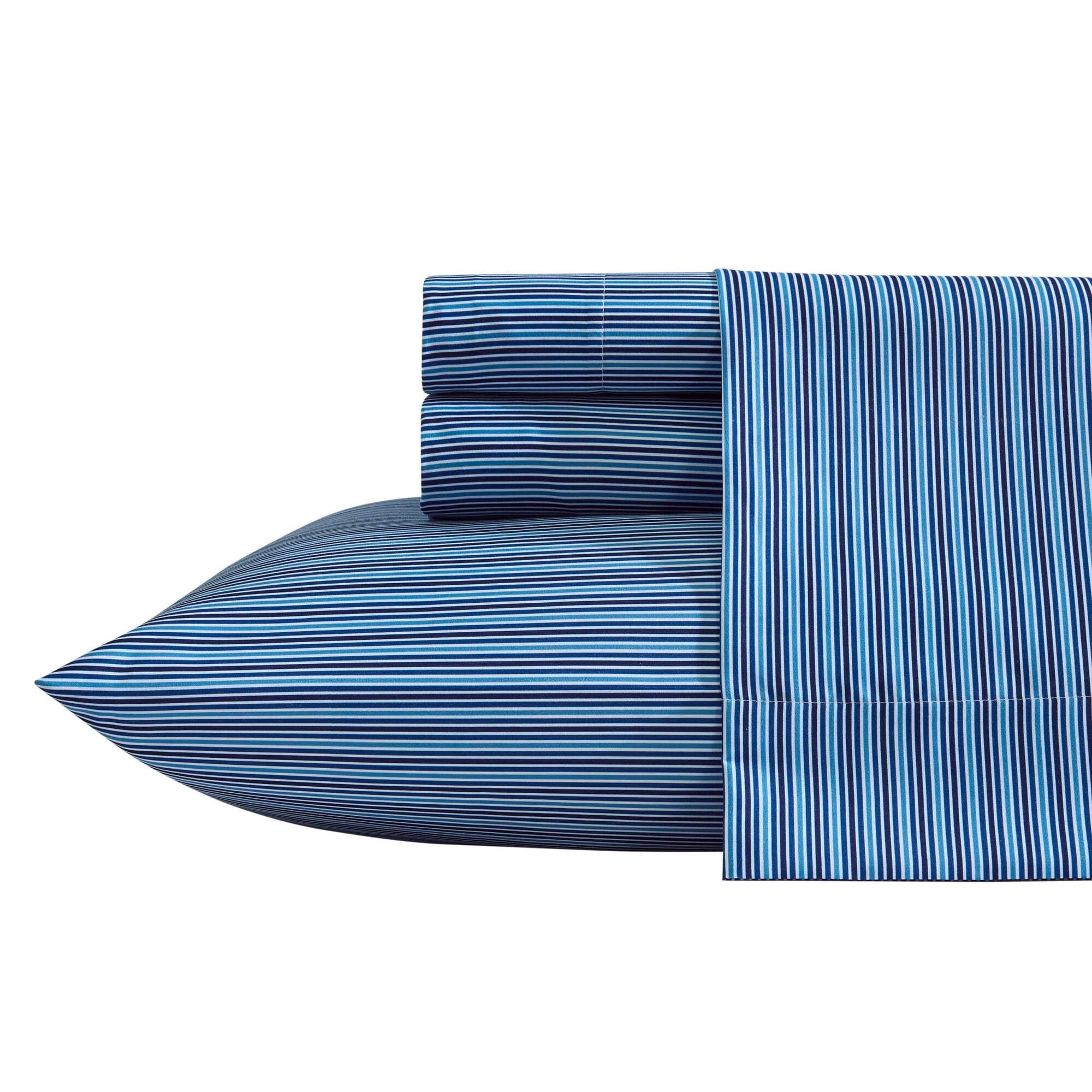 Nautica Alden Stripe Blue Full Sheet Set