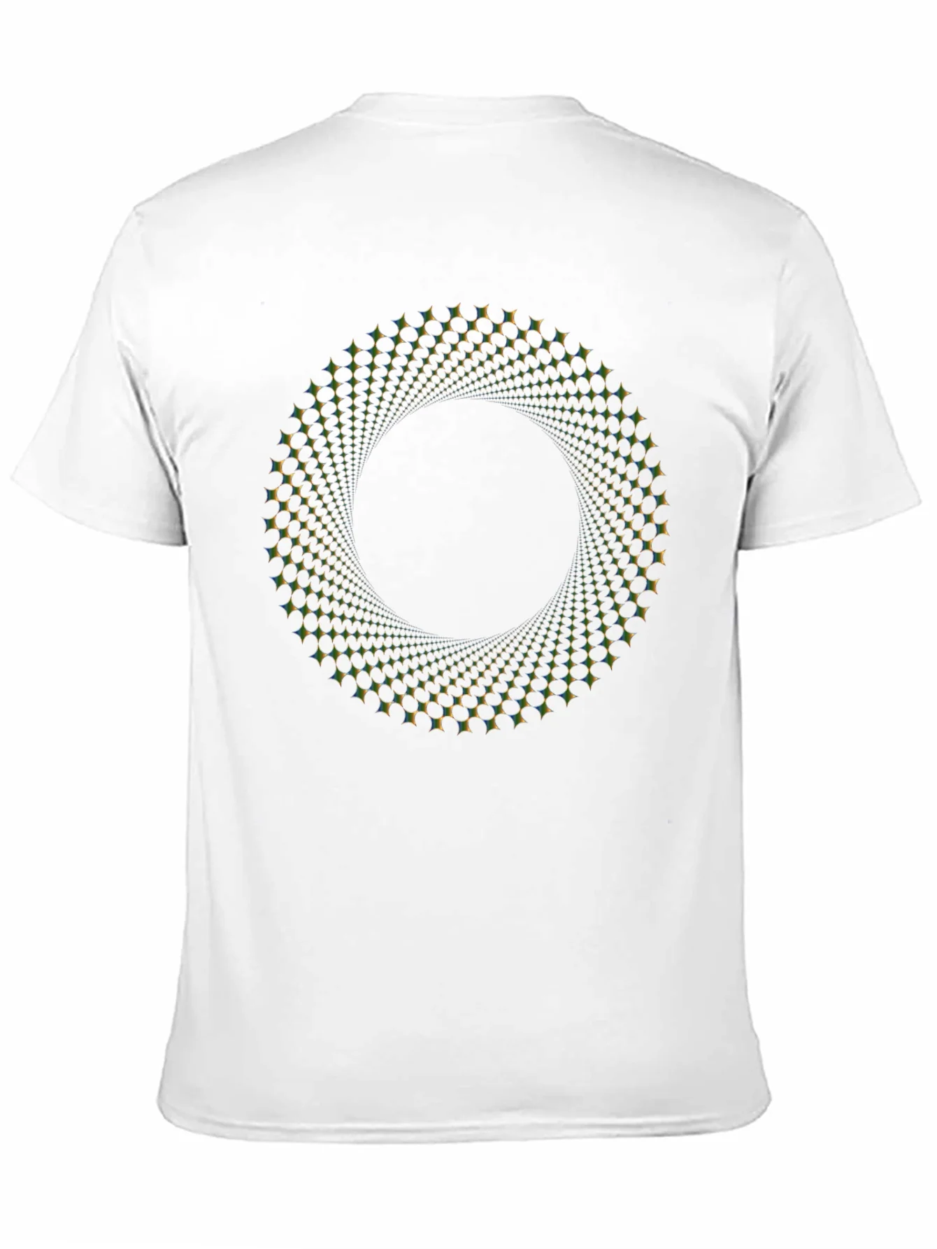 Optical Illusion Vortex Circle Black T-Shirt