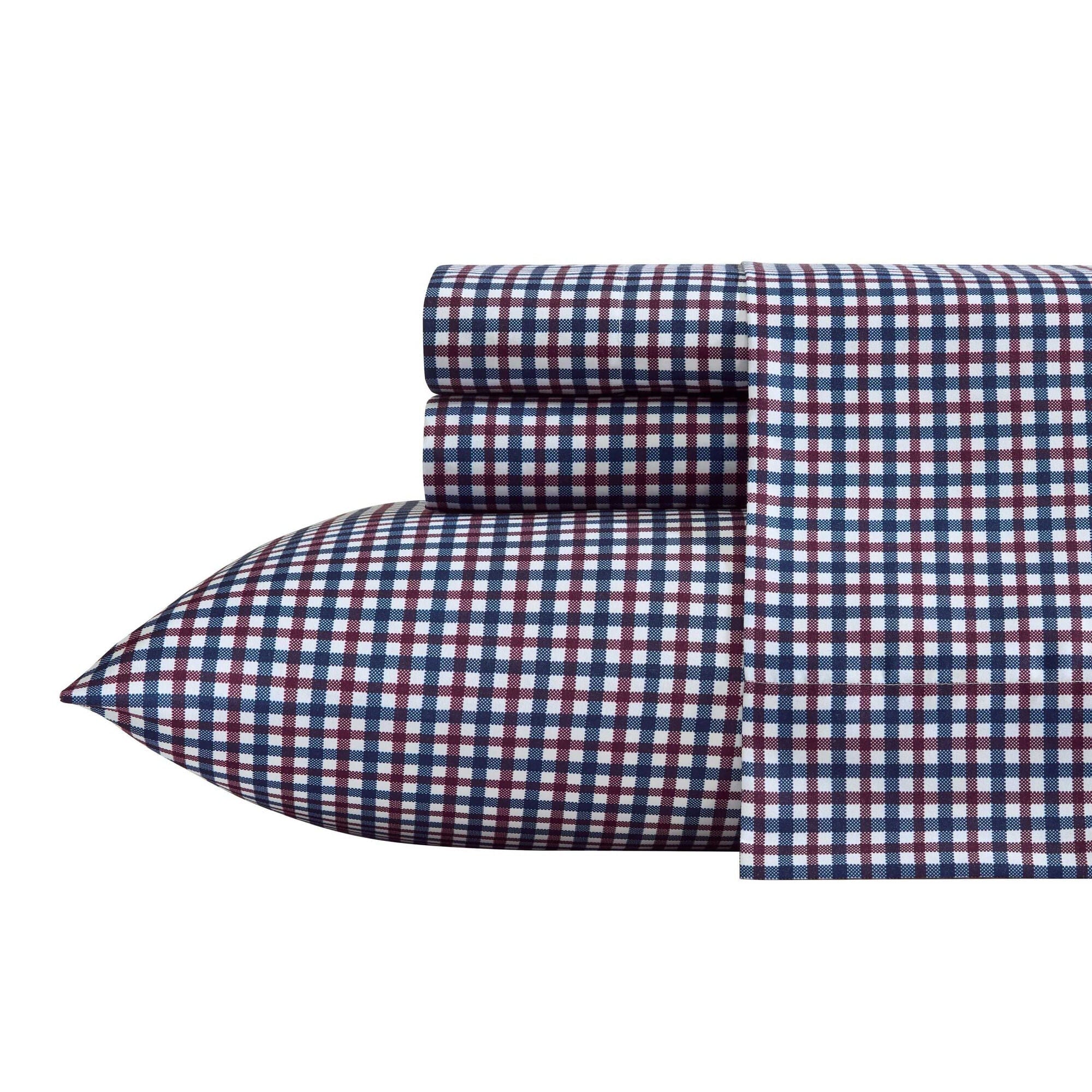 Nautica Heritage Plaid Blue Queen Sheet Set