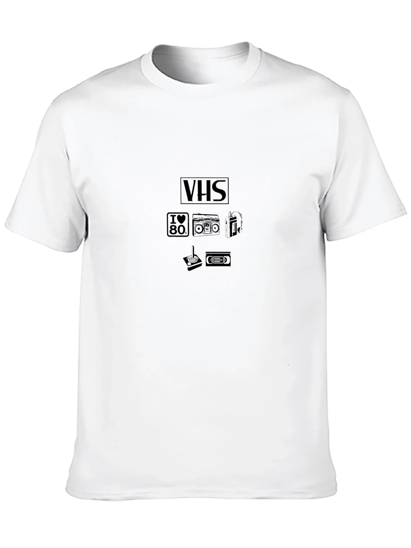 Retro VHS Era Graphic Tee - Black