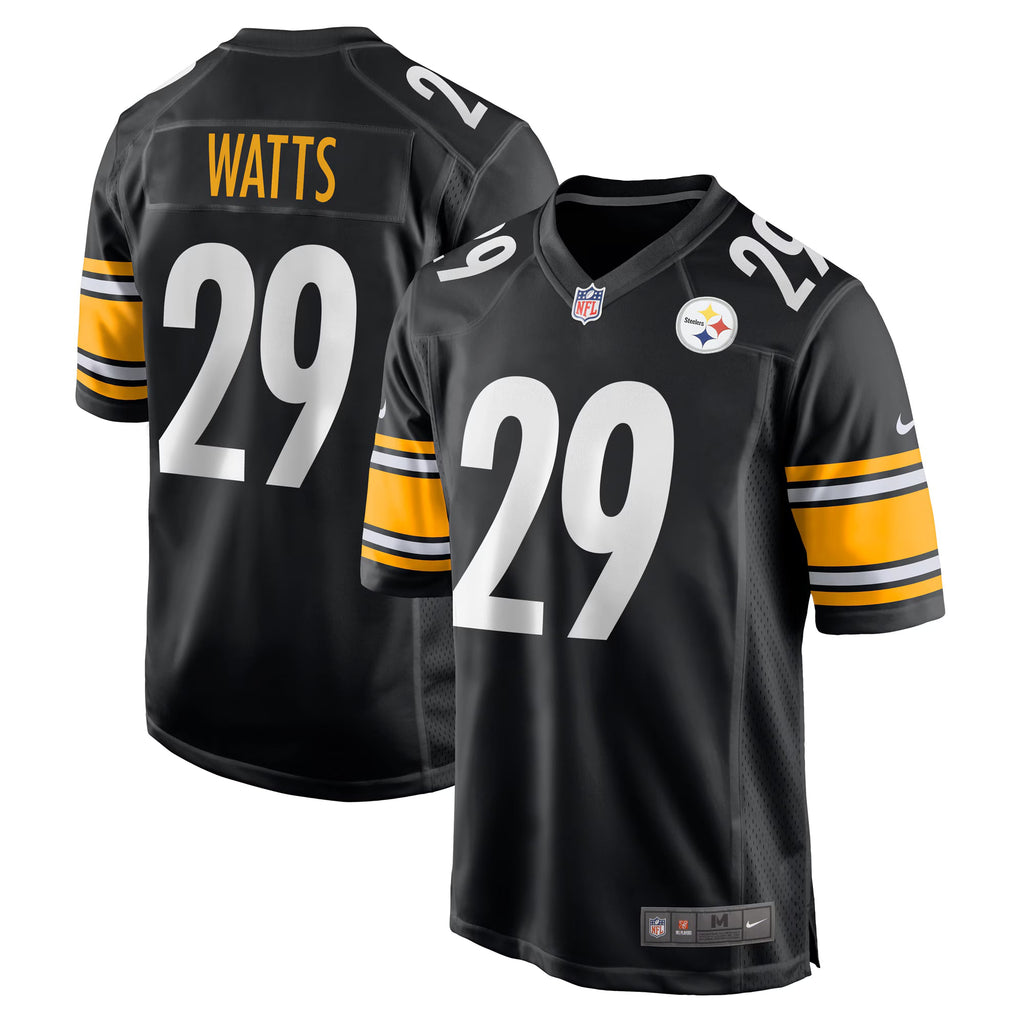 Pittsburgh Steelers Ryan Watts Black Game Jersey