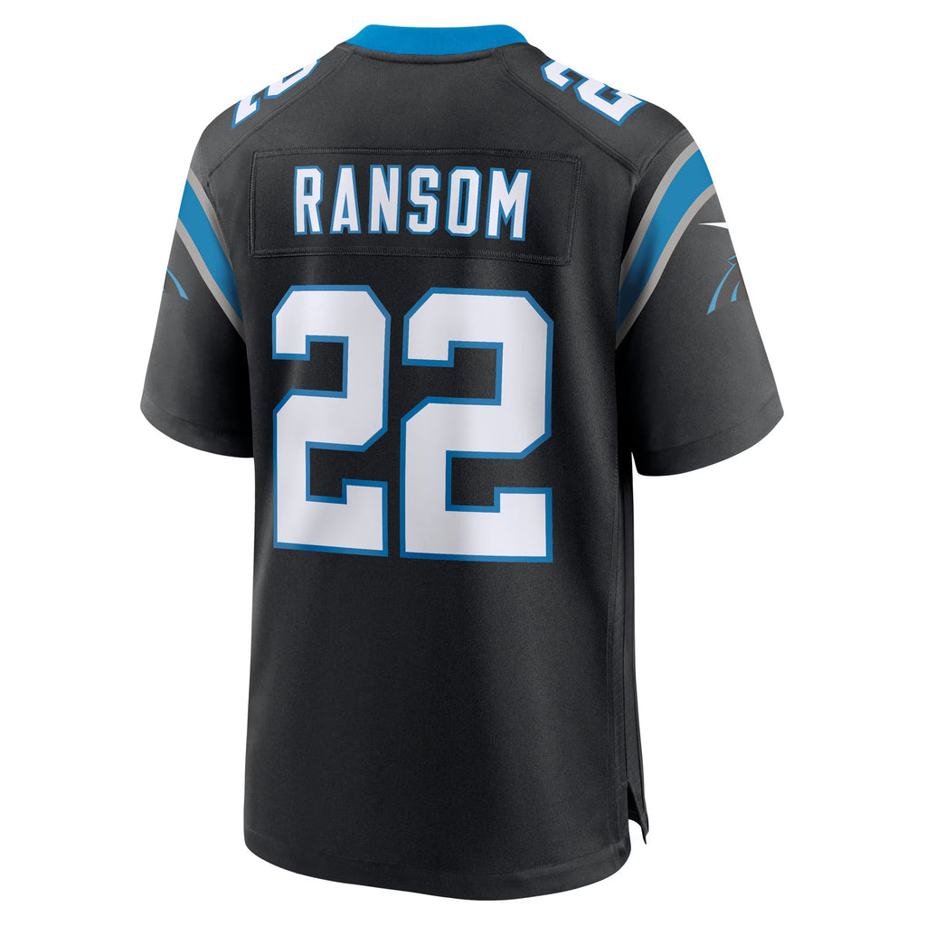 Carolina Panthers Lathan Ransom Black Team Game Jersey