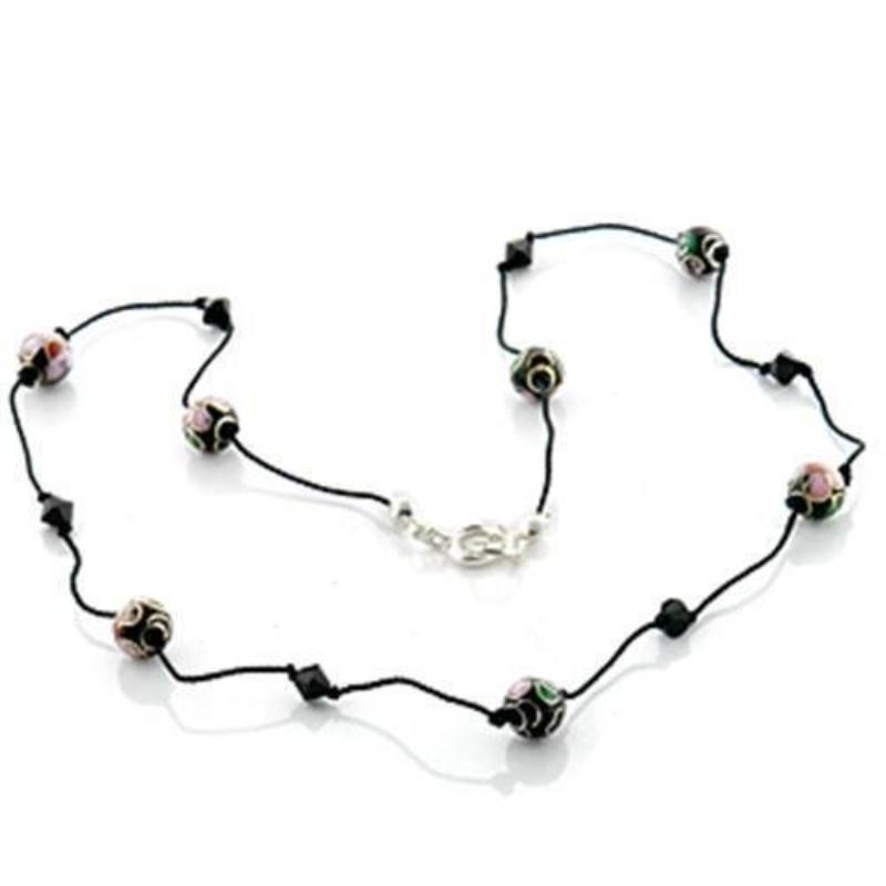 Brass Necklace with Epoxy in Multi Color