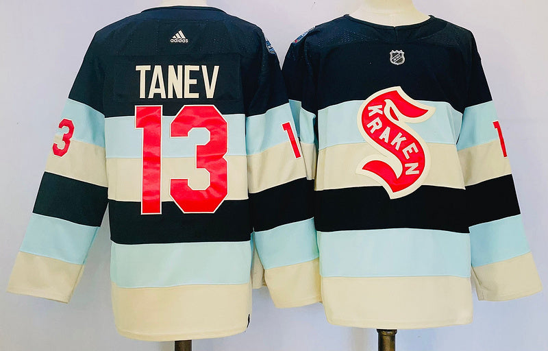 Men's Seattle Kraken Brandon Tanev #13 Deep Sea Blue 2024 NHL Winter Classic Breakaway Player jersey