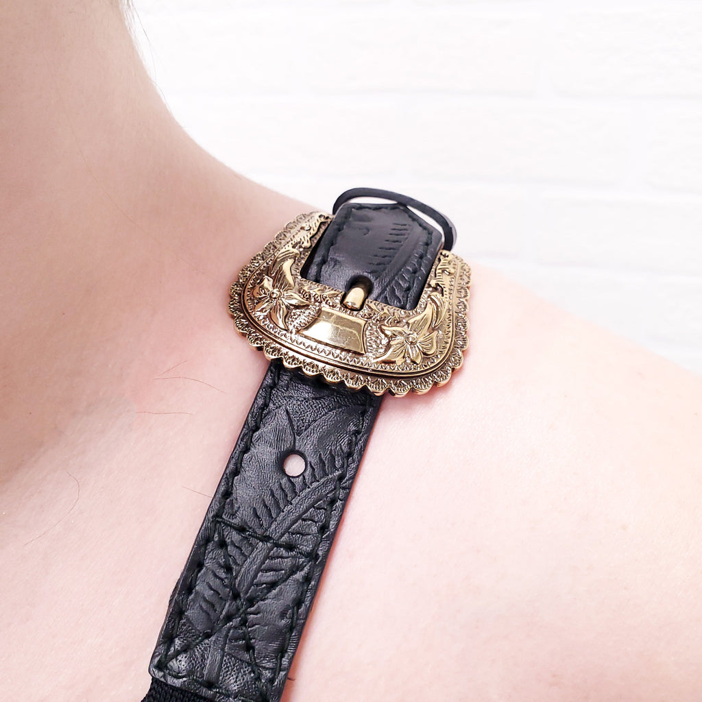 ALEXANDER MCQUEEN ONE SHOULDER WITH LEATHER BUCKLE - SIZE XS