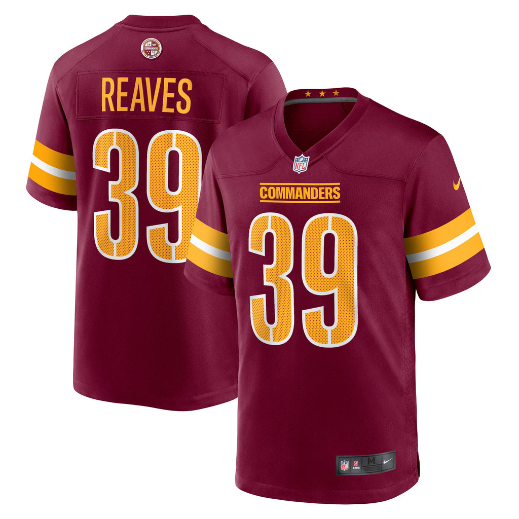 Washington Commanders Jeremy Reaves Burgundy Game Jersey