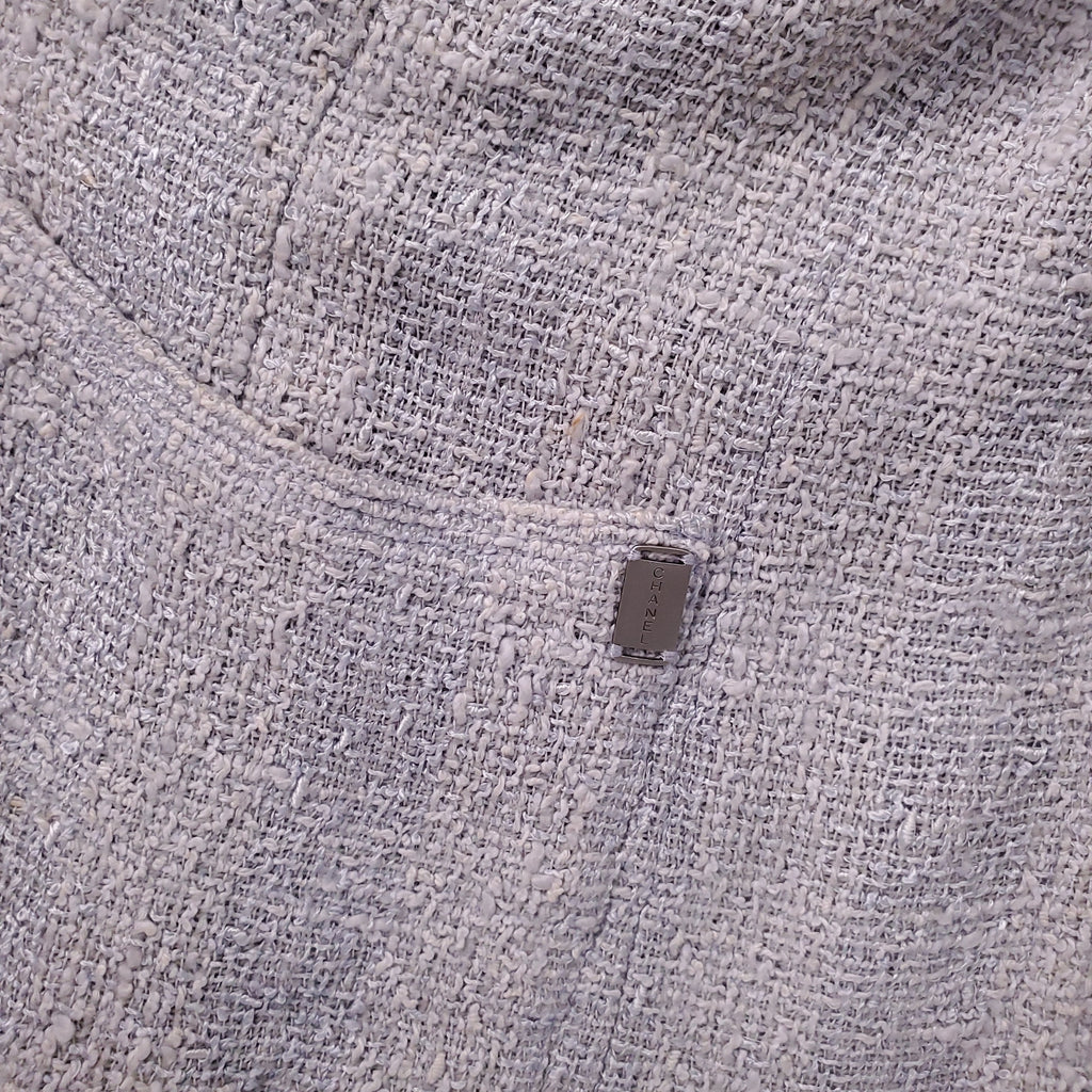 CHANEL LILAC TWEED JACKET - SIZE 42