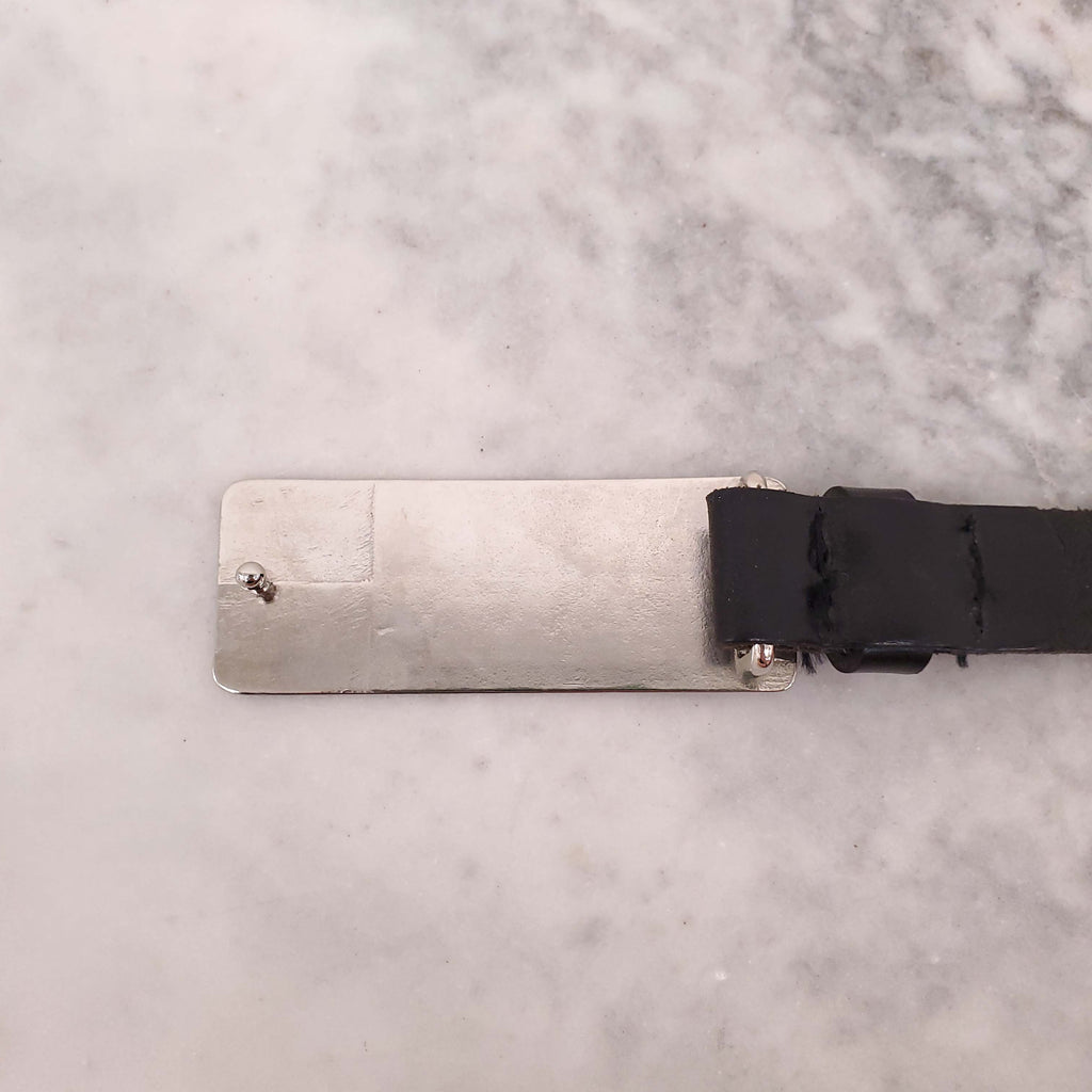 DOLCE & GABBANA 'J&ANS' BLACK LOGO BELT - SIZE 65