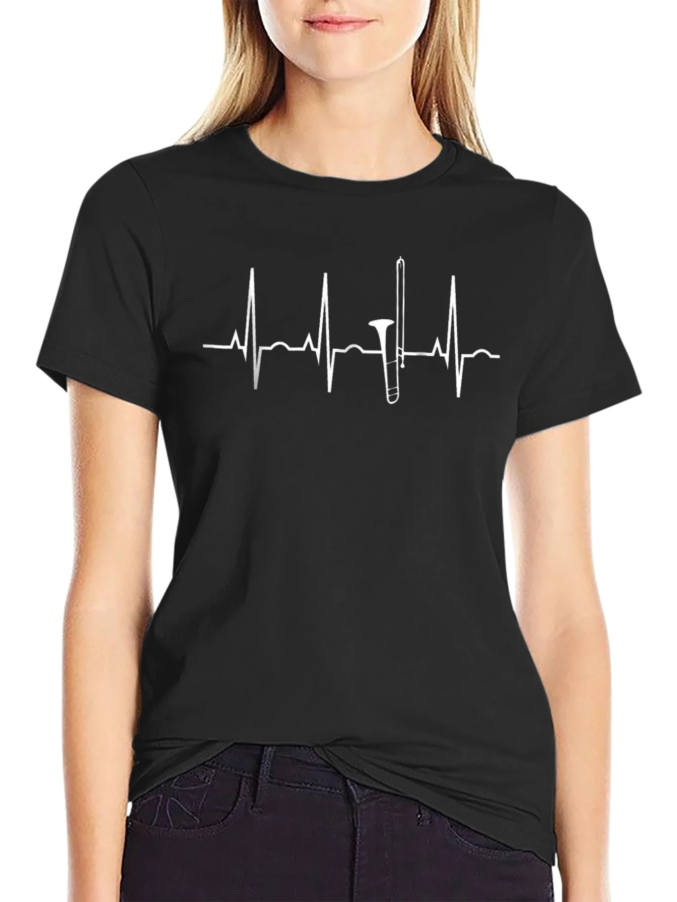 Trombone Heartbeat Graphic Tee