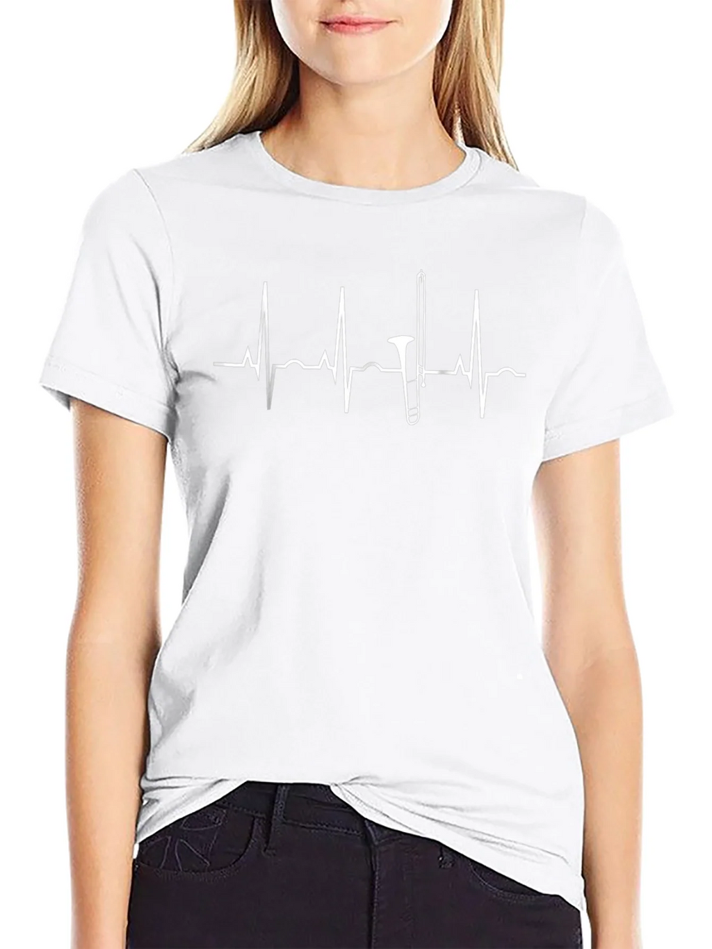 Trombone Heartbeat Graphic Tee