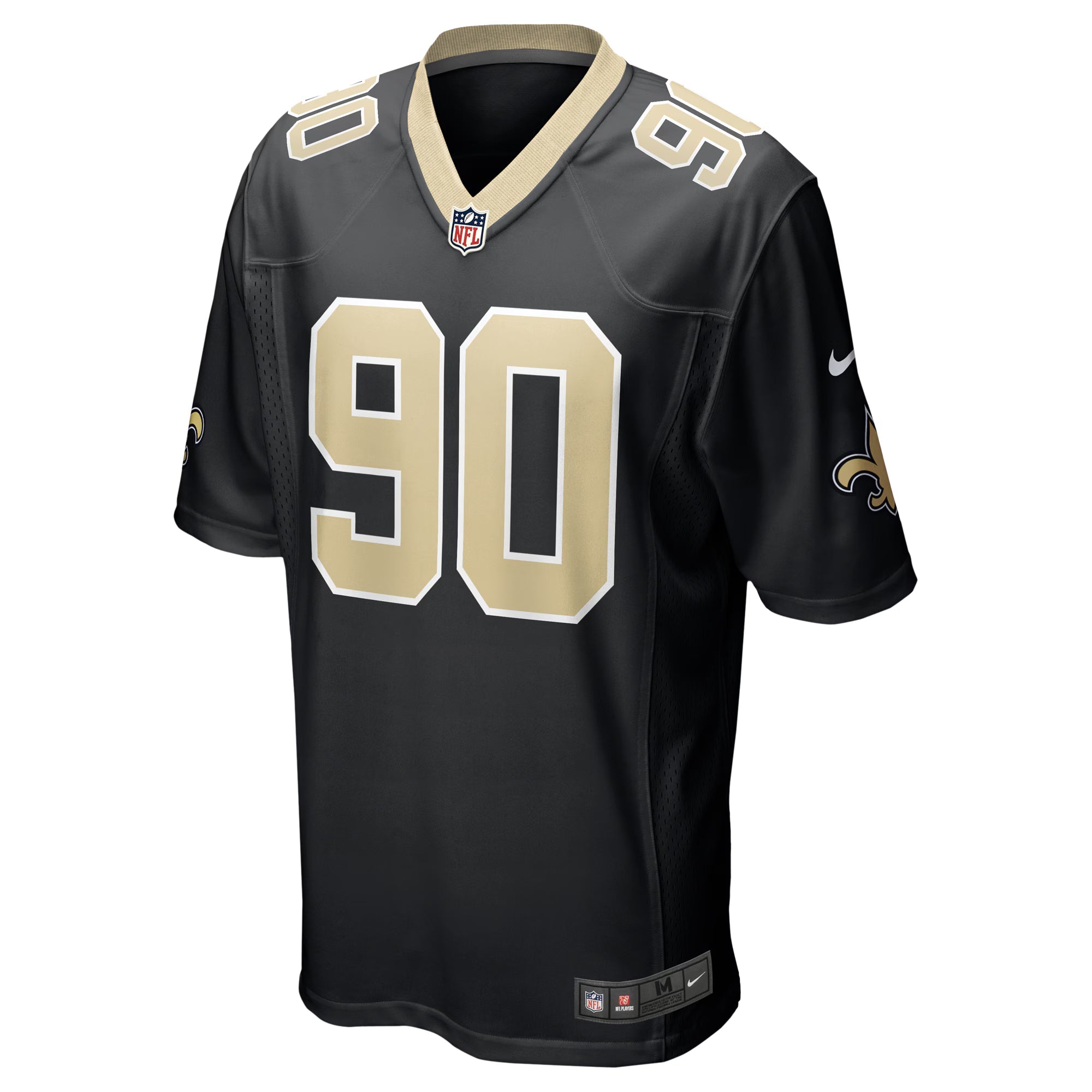 New Orleans Saints Bryan Bresee Black Game Jersey