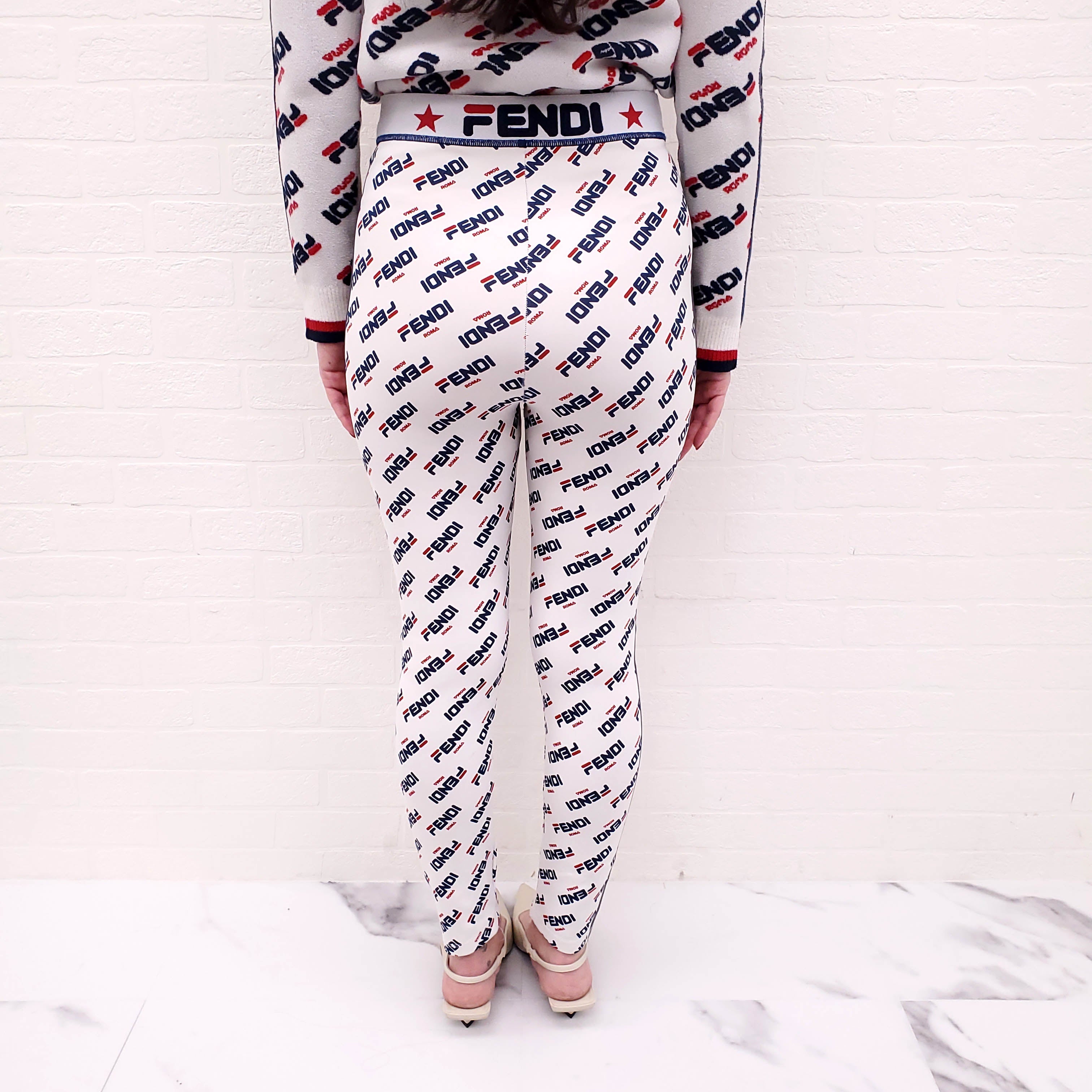 FENDI x FILA LOGO LEGGINGS - SIZE S