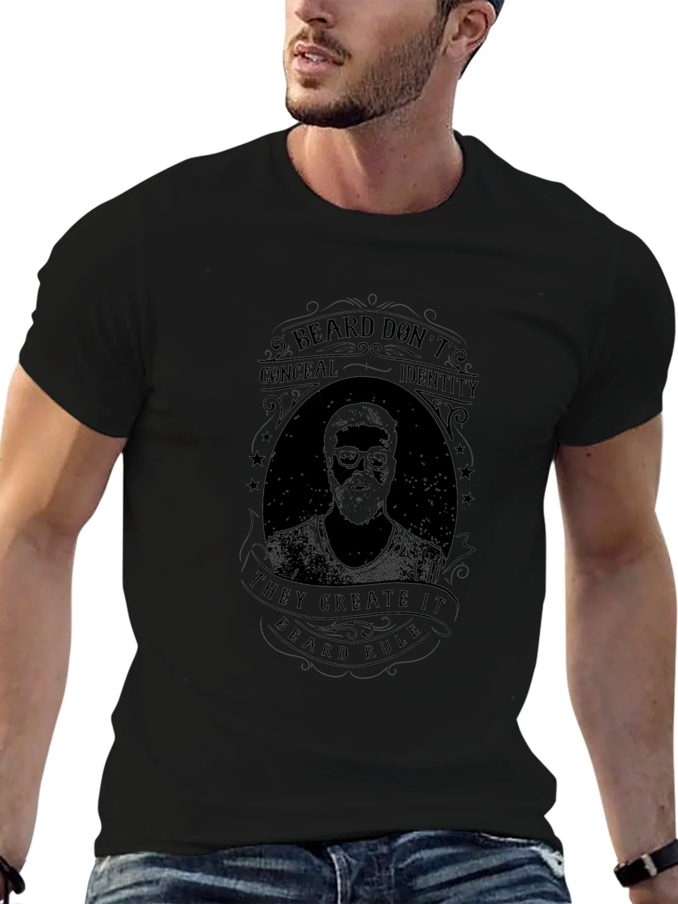 Beard Rule Graphic Tee - Black