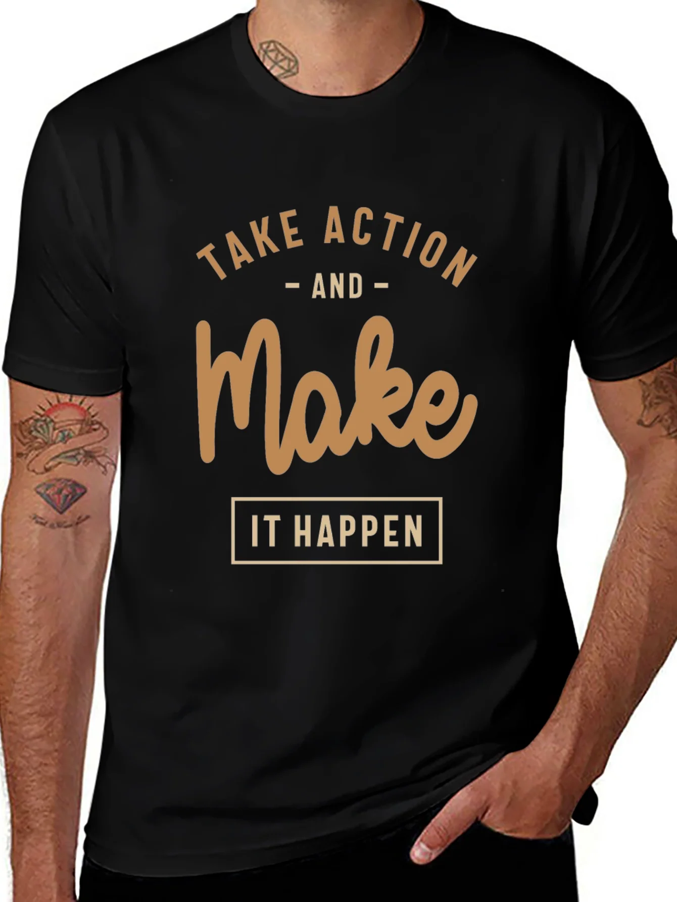 Motivational T-Shirt: Take Action Make it Happen