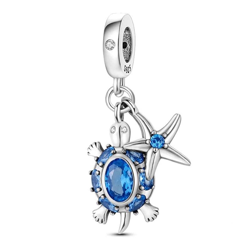 Murano Glass Sea Turtle Dangle Charm