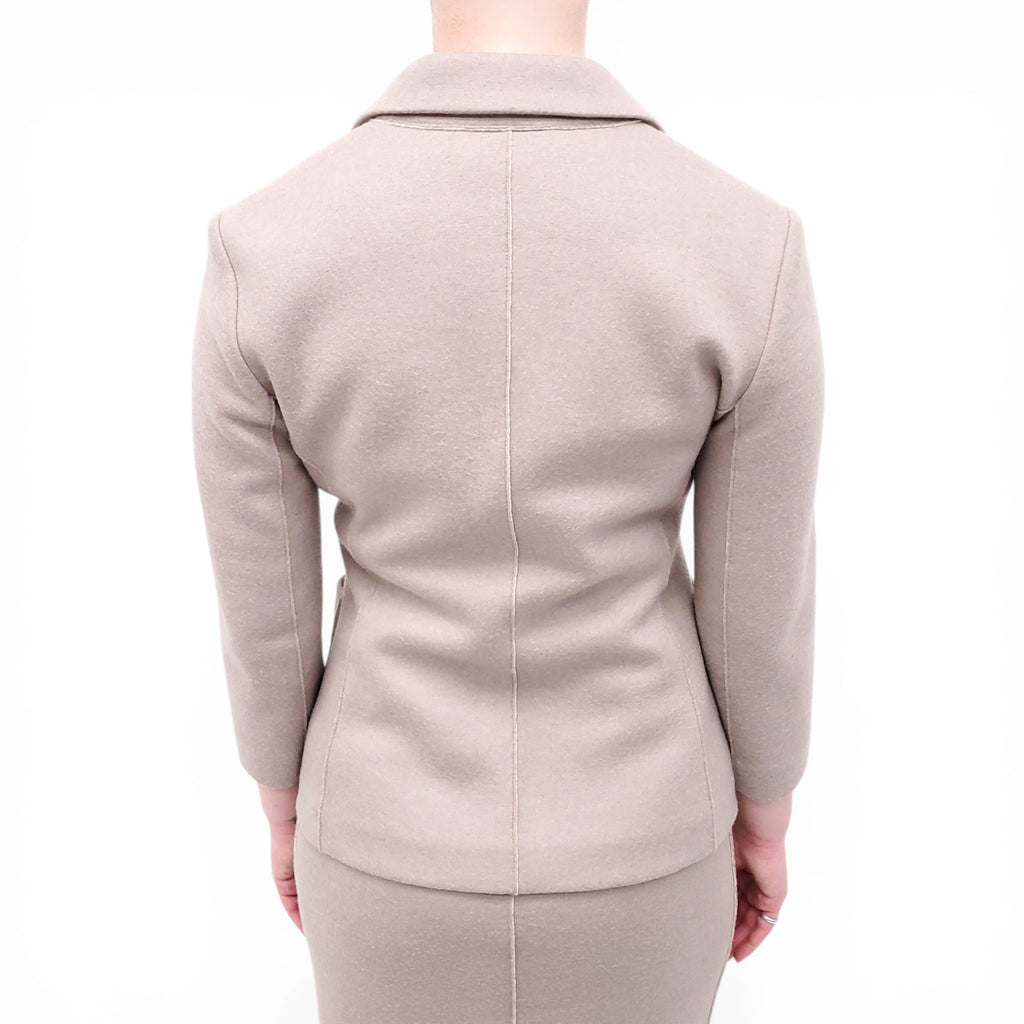 THE ROW TAUPE DRESS SET WITH MATCHING JACKET - SIZE 6