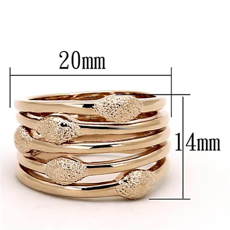 Rose Gold Brass Ring with No Stone