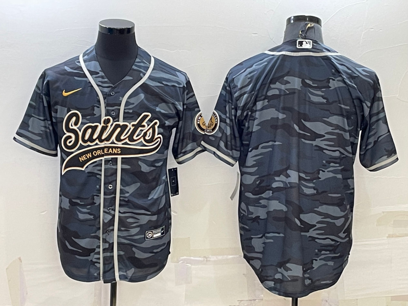 Men's New Orleans Saints Grey Camouflage Blank jersey