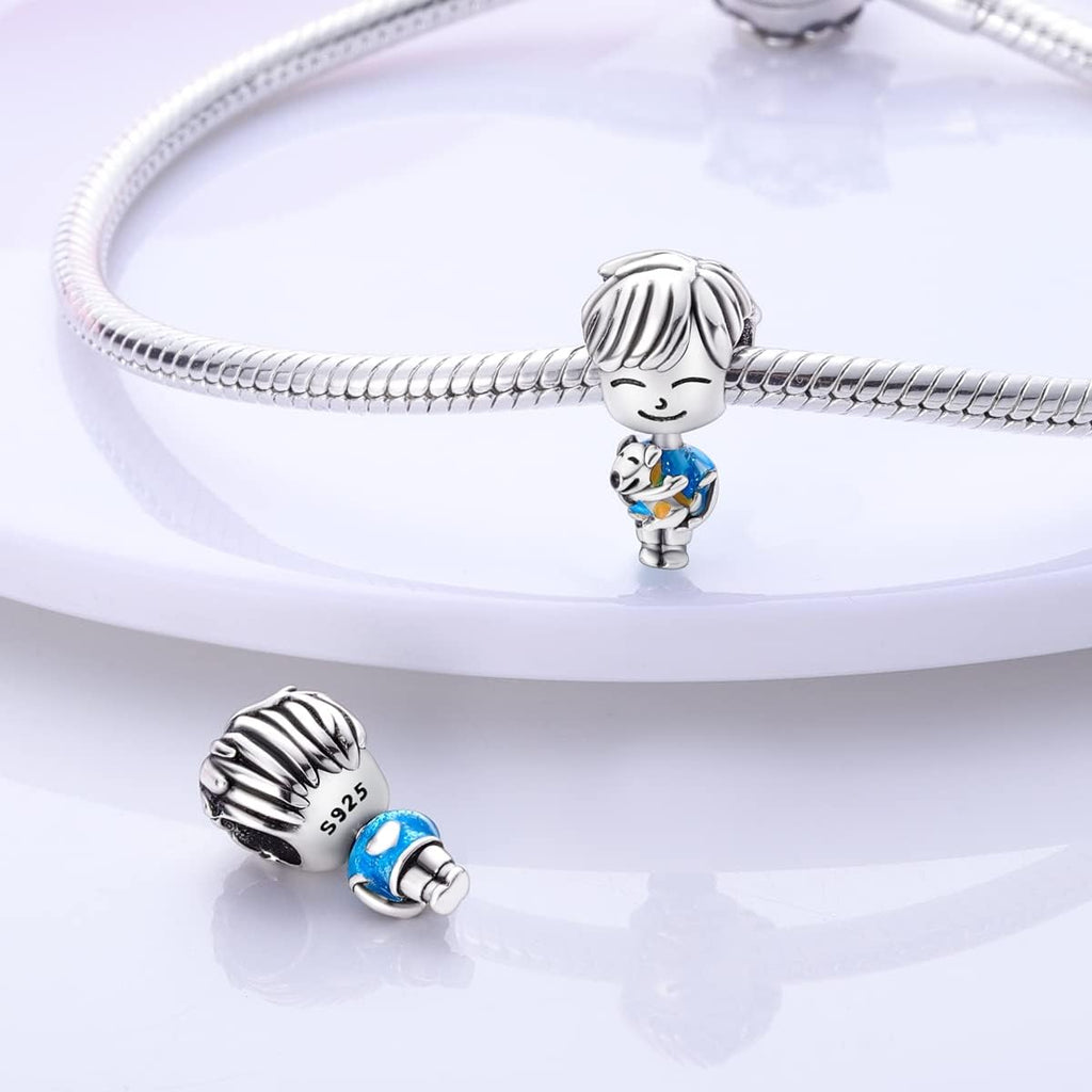 Boy with Dog Charm
