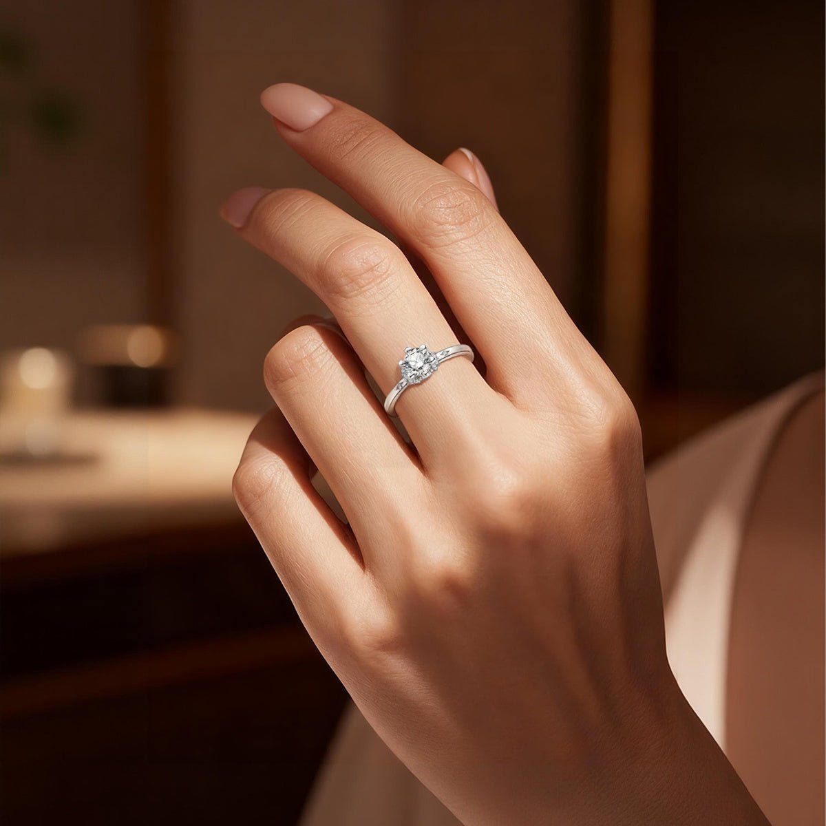 Classic Halo Round Cut Sparkle Ring