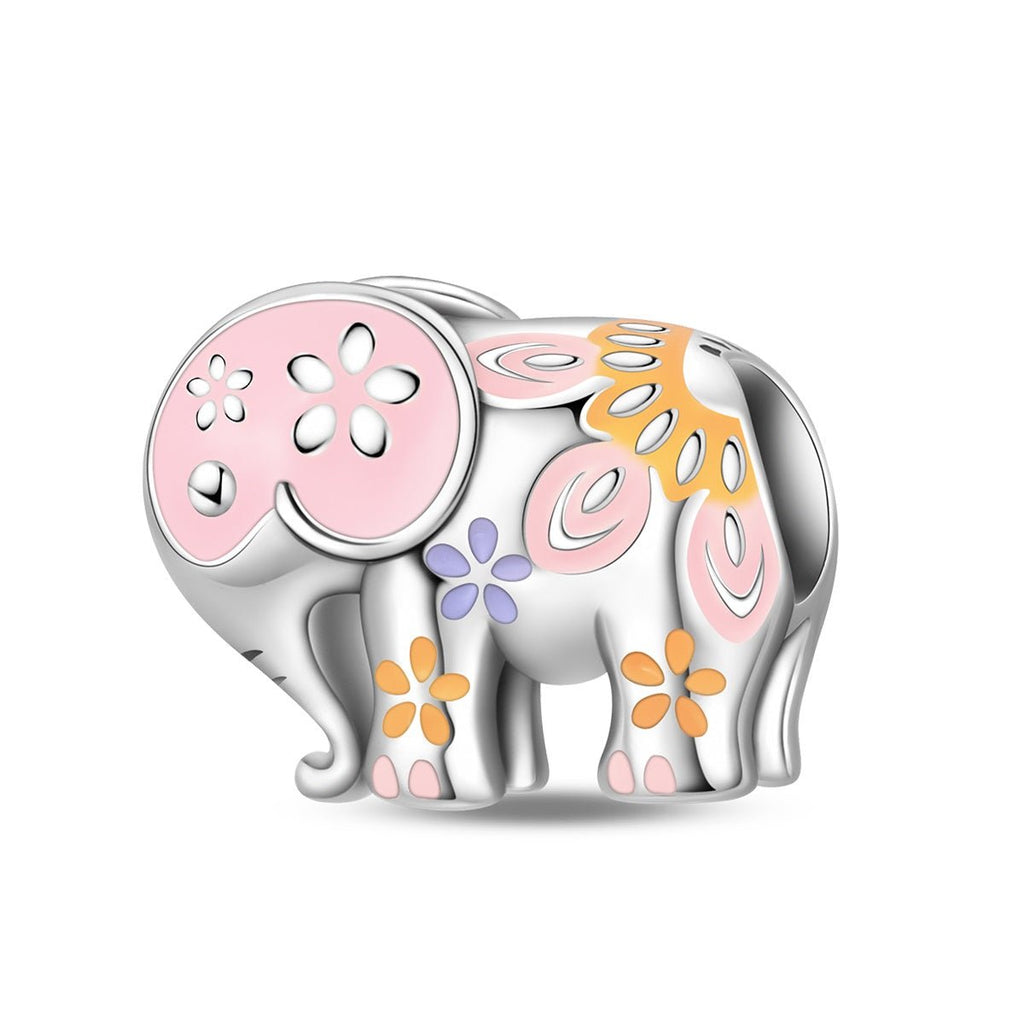 Colorful Elephant Charm Duo
