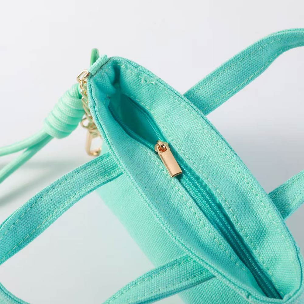 Nautical Anchor Mini Canvas Tote Bag Keychain Bag Charm