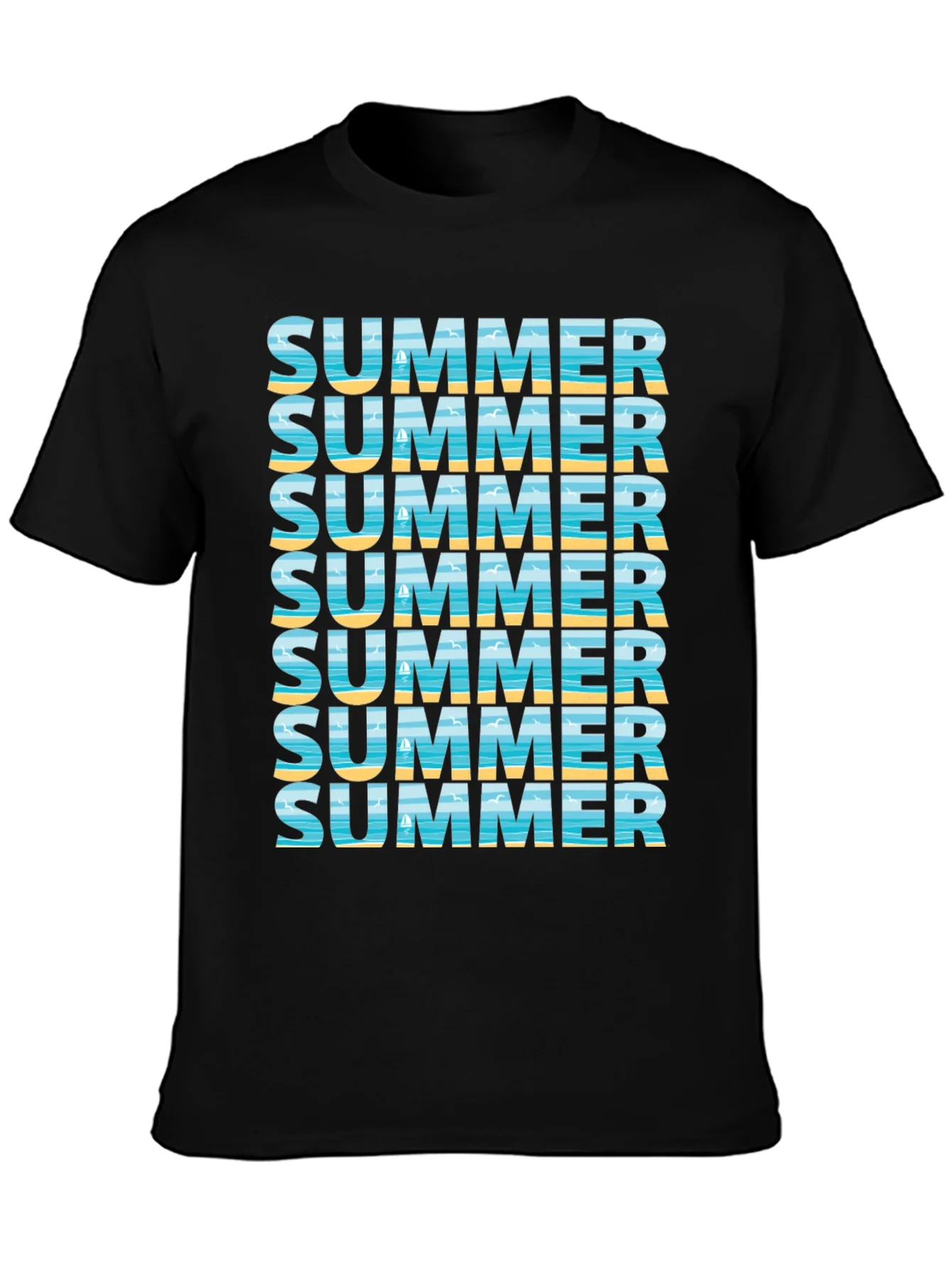 Summer Vibes Graphic Tee - Beach Design