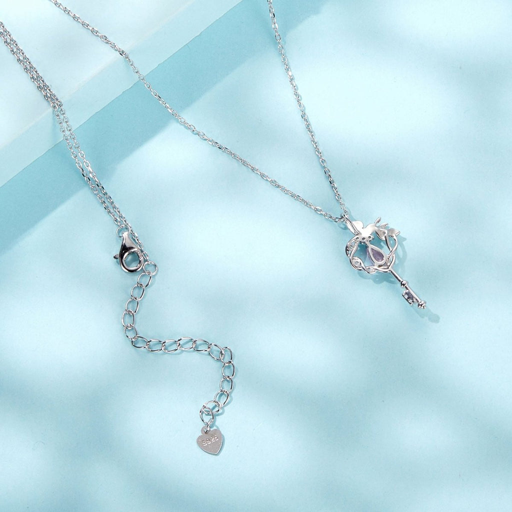 Enchanted Garden Key Pendant Necklace