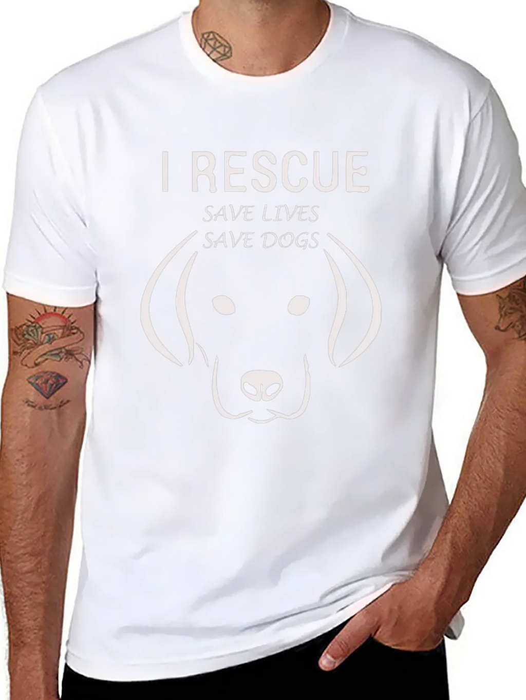 I Rescue Save Lives Save Dogs Graphic Tee