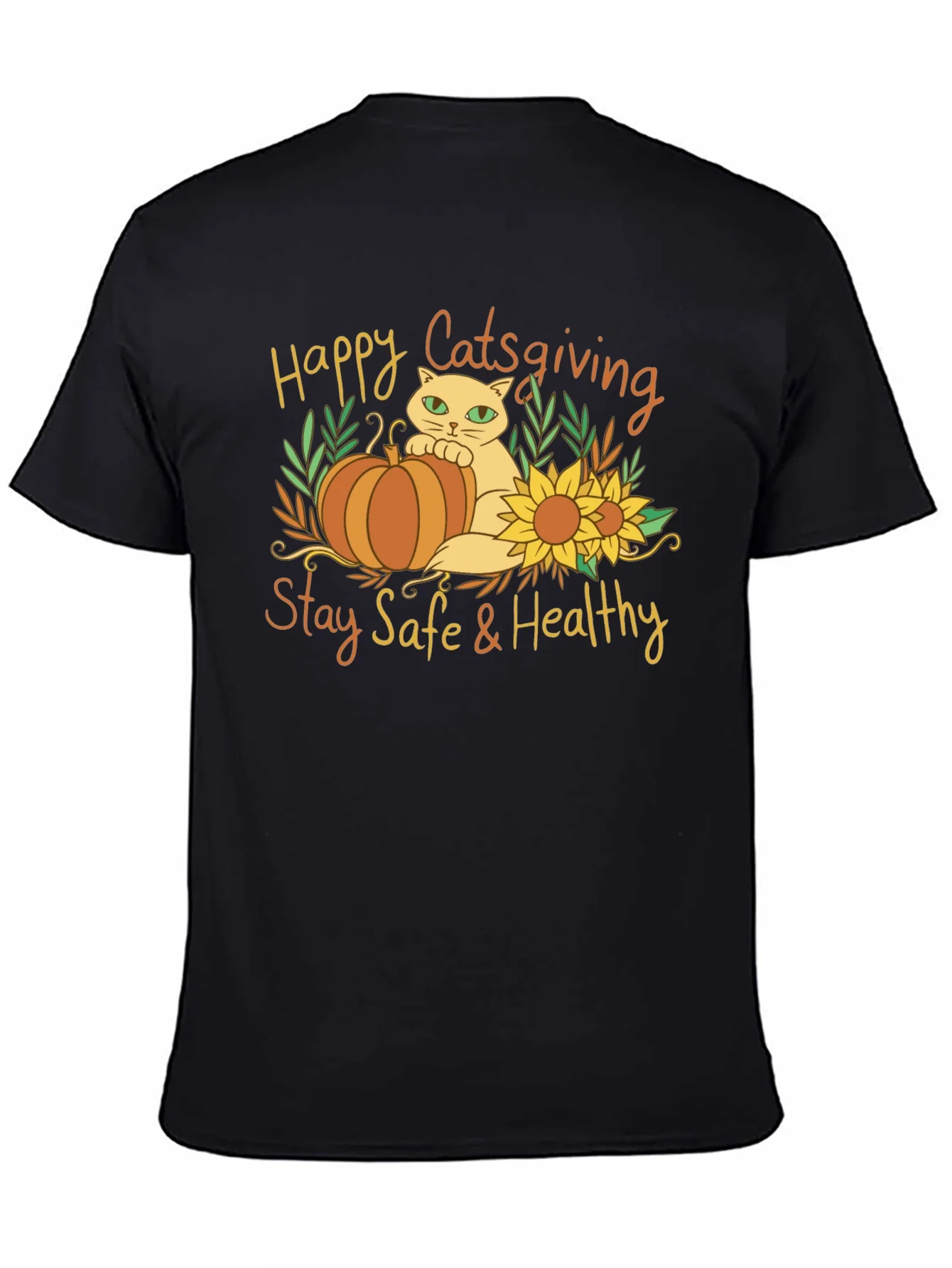 Happy Catsgiving T-Shirt - Stay Safe & Healthy