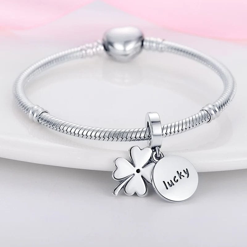 Glow in the Dark Luminous 4 Leaf Clover Dangle Charm