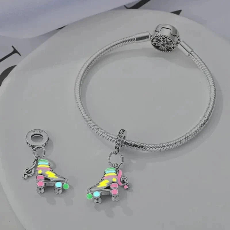 Glow in the Dark Luminous Roller Skates Tiktok Dangle Charm
