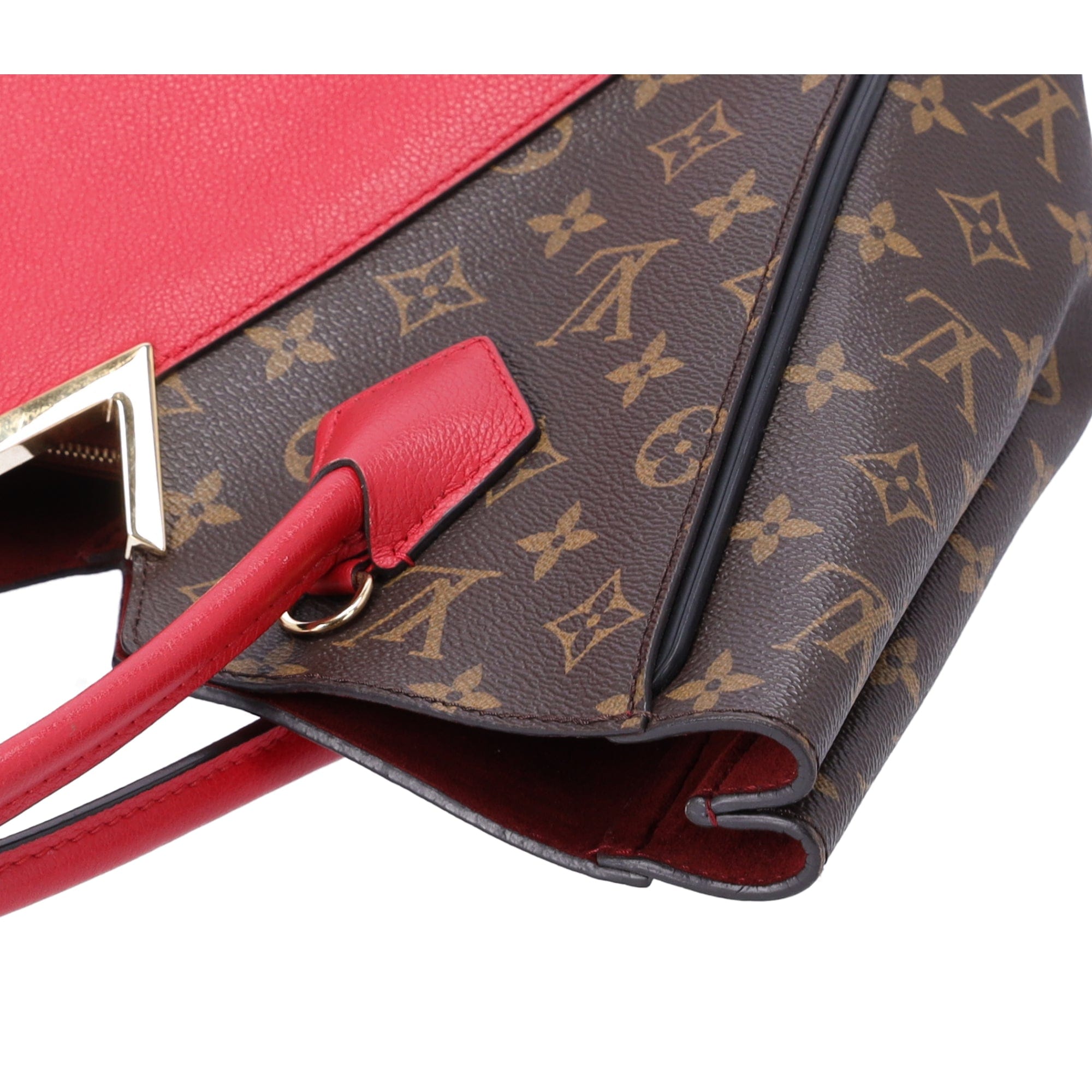 Louis Vuitton Monogram Kimono MM Brown Red Tote Bag Canvas Shoulder Bag M40459