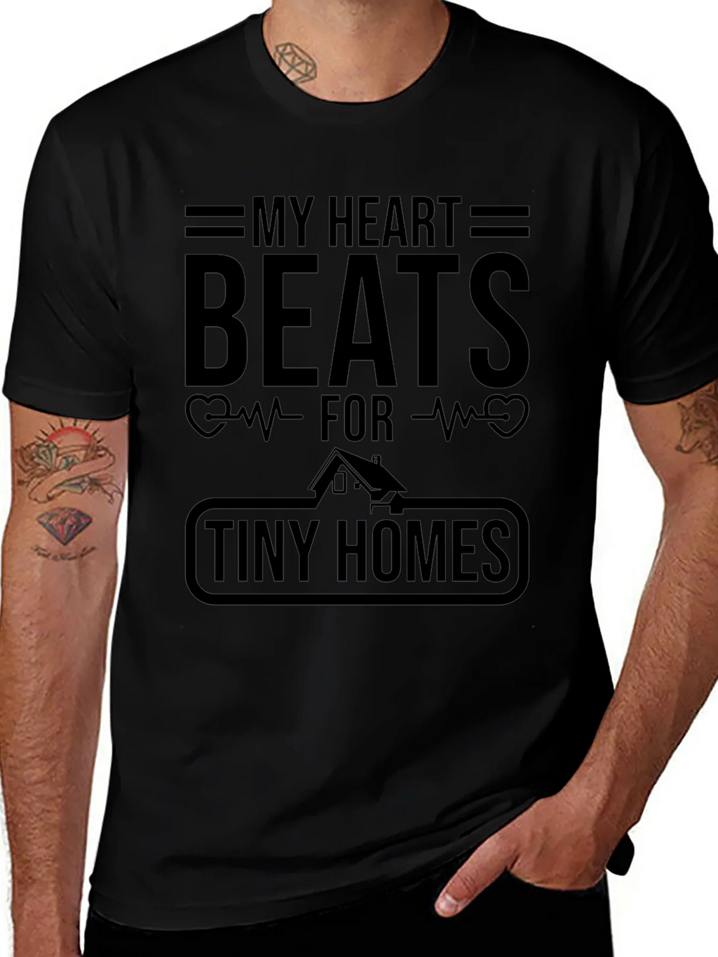My Heart Beats For Tiny Homes Graphic T-Shirt