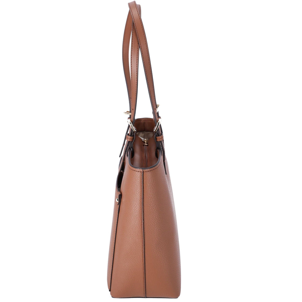 Michael Kors Jet Set Travel Medium Vegan Leather Double Pocket Tote Luggage