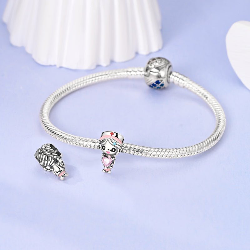Nurse with Pink Heart Charm