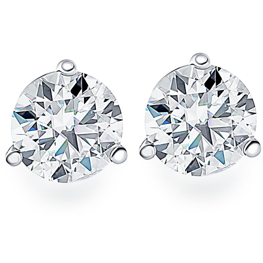 .40Ct Round Brilliant Cut Natural Diamond Stud Earrings in 14K Gold Martini Setting