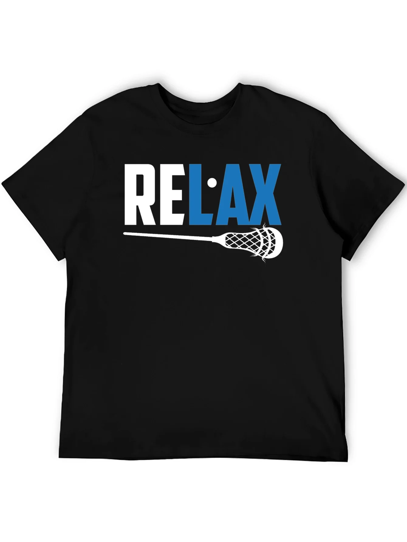 Relax Lacrosse Graphic Tee - Mens Black T-Shirt