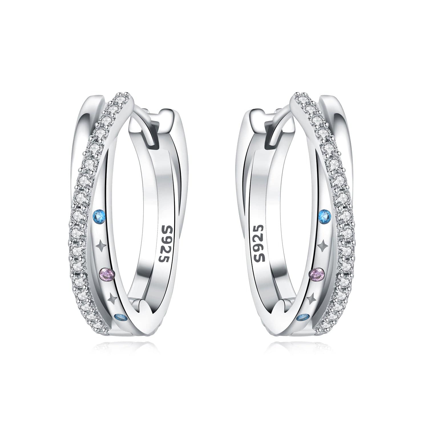 Stellar Sparkle Crossover Hoops
