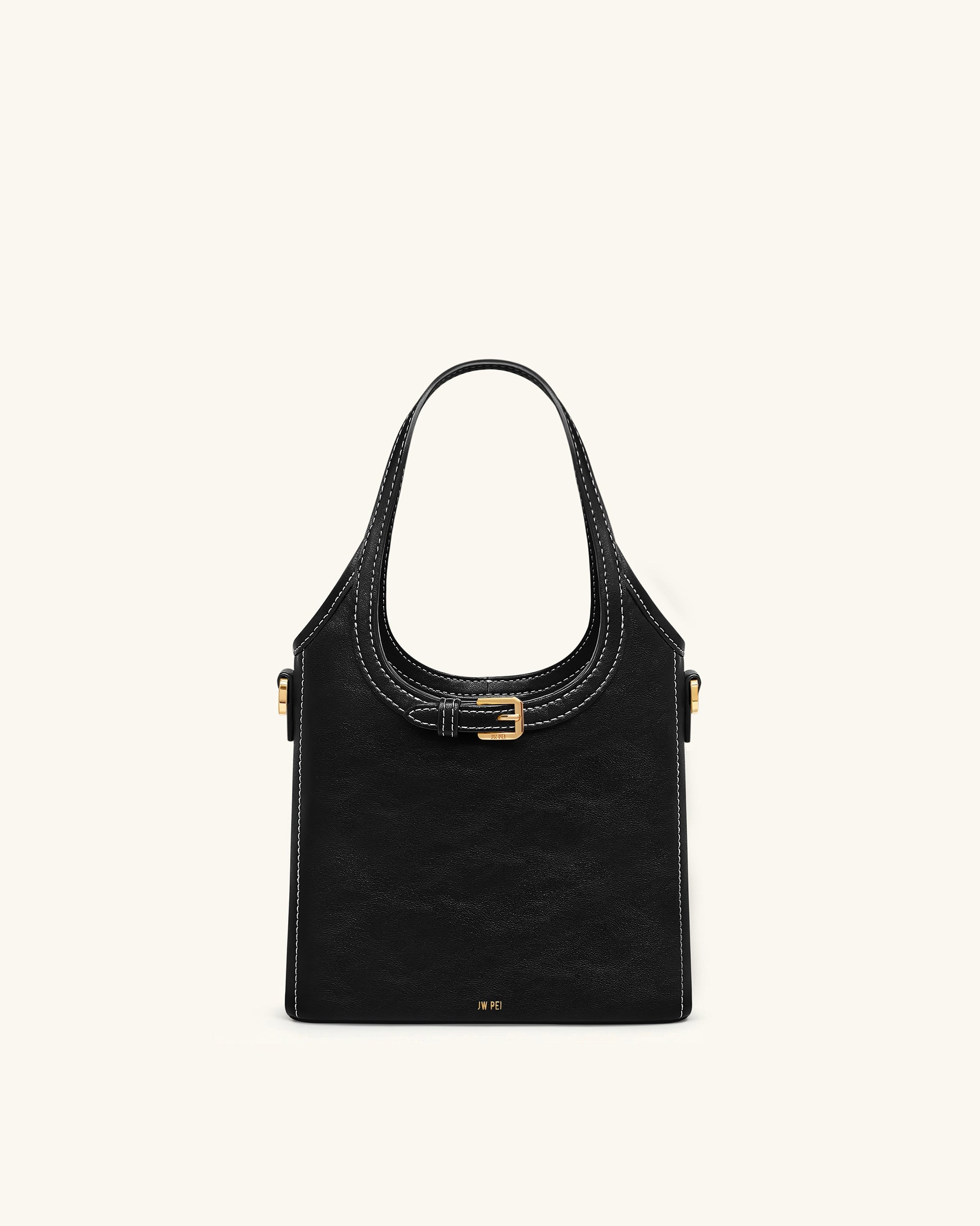 Brooke Mini Belted Embellished Top Handle Bag - Black